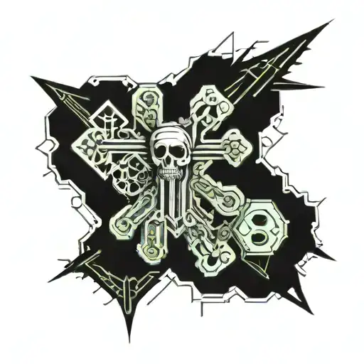 Cross Tattoo With Writing That Says We Love Money Becuase We Know What Empty Pockets Feel Like