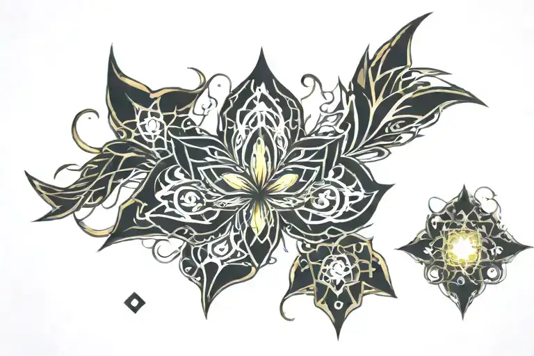 Lilium Surraund By Dragon