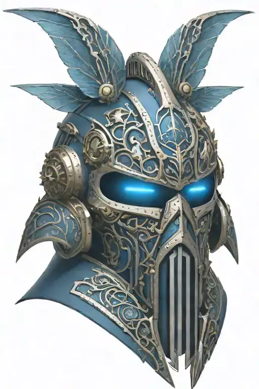 Warhammer 40K Night Lords Ornate Power Armour Helmet With Bat Wings Coiled With Vines And Roses