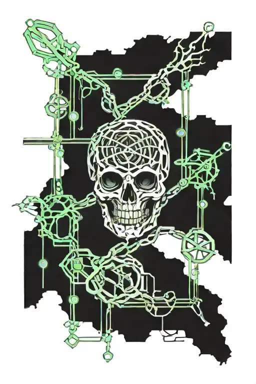 Poison Tree Intertwined With Rosary Wrapped Loosely