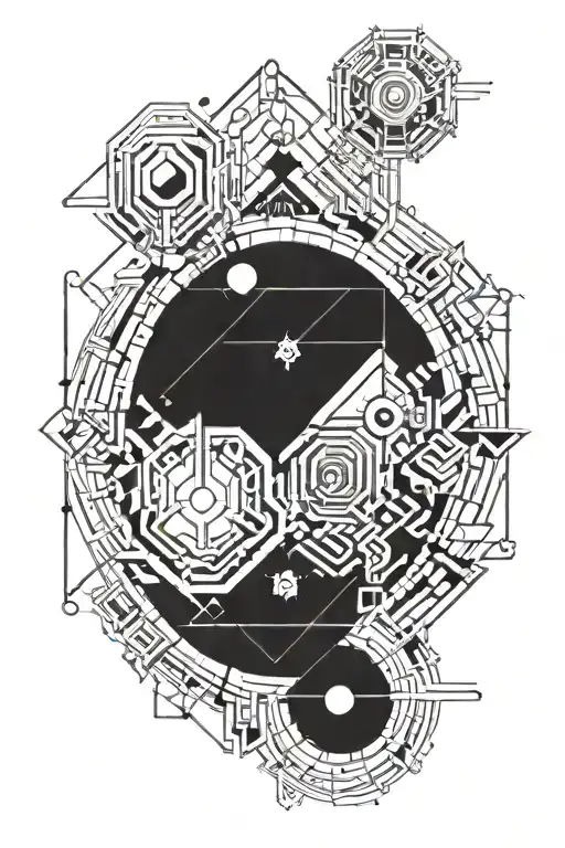 An Abstract Geometric Design Incorporating Elements Of The Client's Occupation