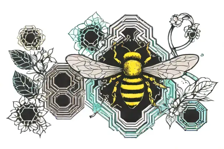 Bee Surrounded Flowers