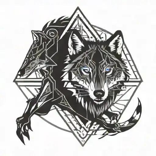 I Want An Arm Tattoo With Nordic Bases And A Howling Wolf With More Details