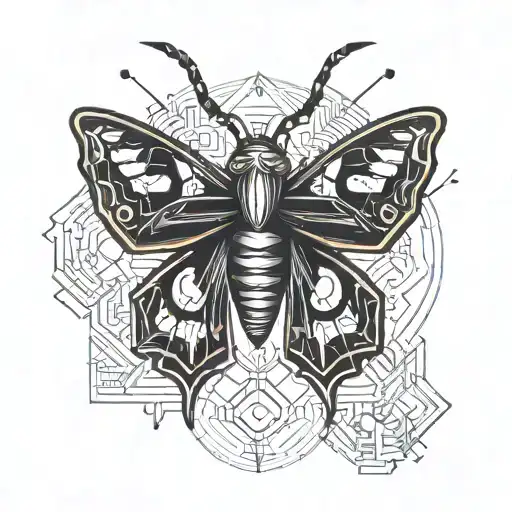 Moth Tattoo Design