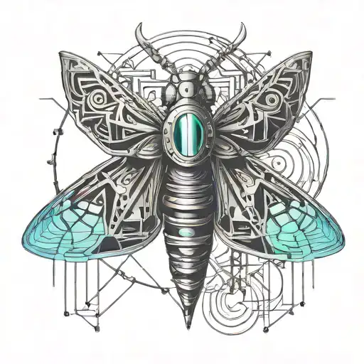 Moth Tattoo Design
