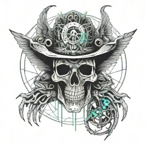 Cowboy Skeleton With Fairy Wings