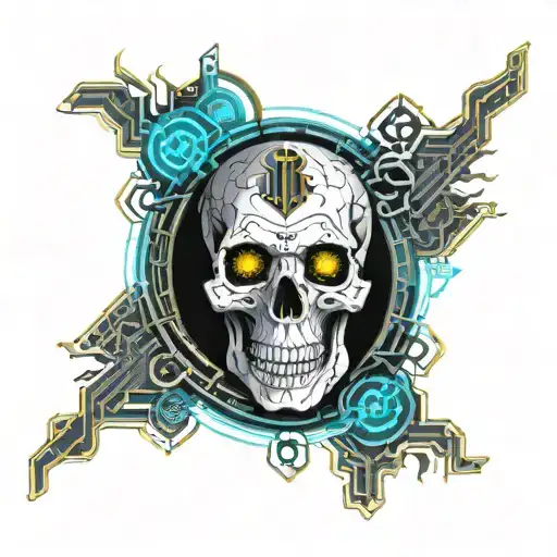 Skull And Scroll Wrapped