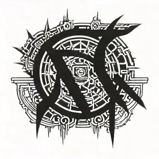 Abdomen Tattoo With Dark Lettering On Male Gothic That Says Liberum Arbitrium