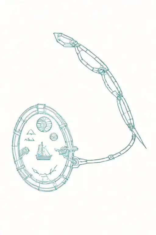 Lake In Background With Boat Fishing