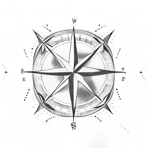 Palms Waves Compass Anchor