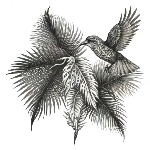 Palm And Bird