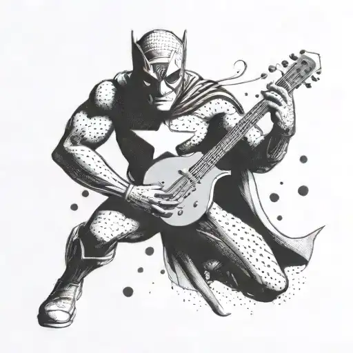 A Superhero From Marvel Playing A Musical Instrument