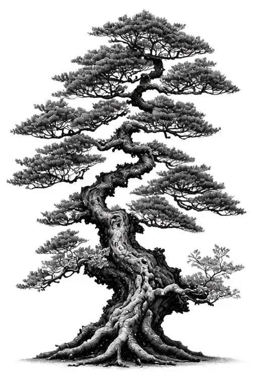 Bonsai Tree With Dead Branch