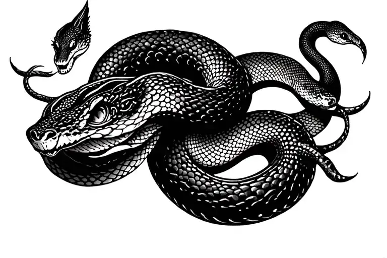 Scandinan Tattoo Deceiving Snake