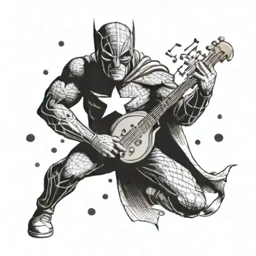 A Superhero From Marvel Playing A Musical Instrument