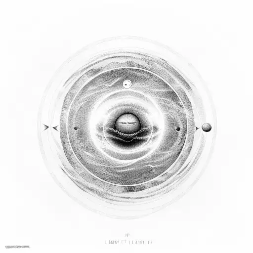 Lengthwise Solar System That Transitions To A Gradient Of Pure Black