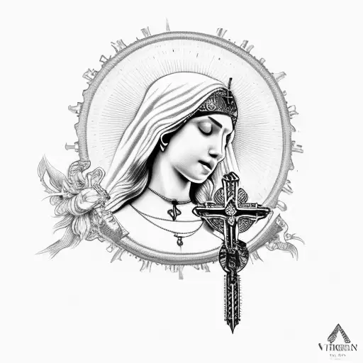 Virgen Del Valle With A Rosary