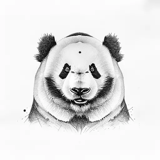 Panda Protegiendo Un Girasol