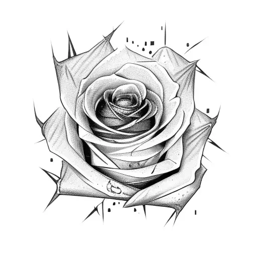 Black Roses Sharp Thorns Blood Dripping