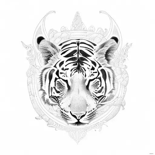 Zodiac Tiger With Nymphaea Pubescens