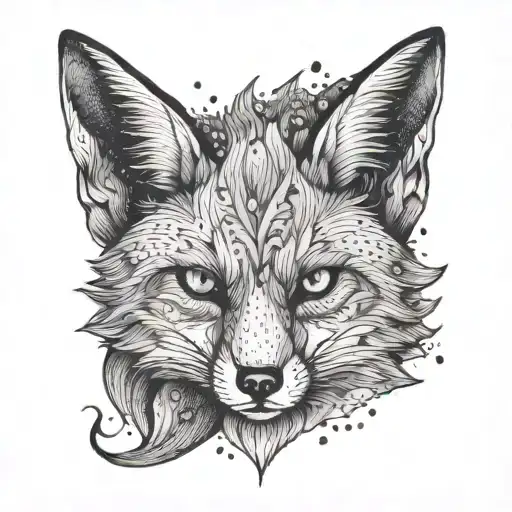 A Fox With A Bat On Its Head