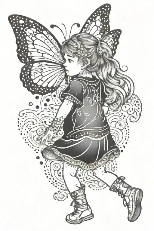 Little Girl Playing And Name Julija