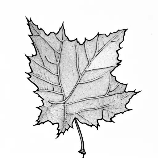 White Oak Leaf And Maple Leaf