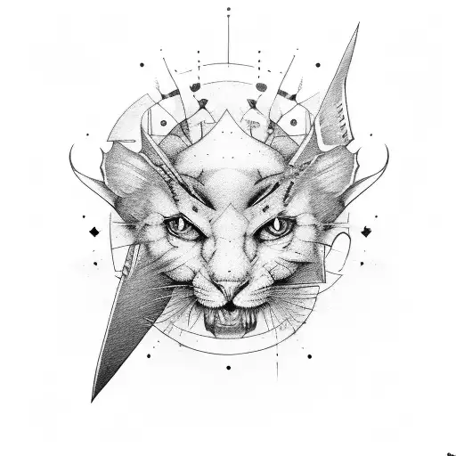 Abstract With Knife And Chef Theme Who Belives In Love Of Fate