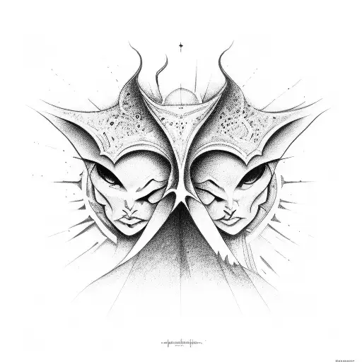 Good And Evil Facing Each Other