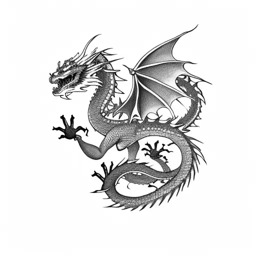 Dragon Japanese Style Flying