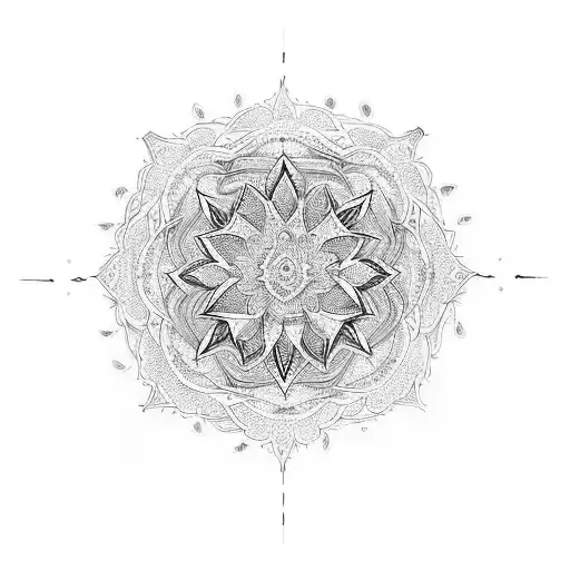 An Intricate Mandala Design Incorporating Family Symbols And Elements Of Nature