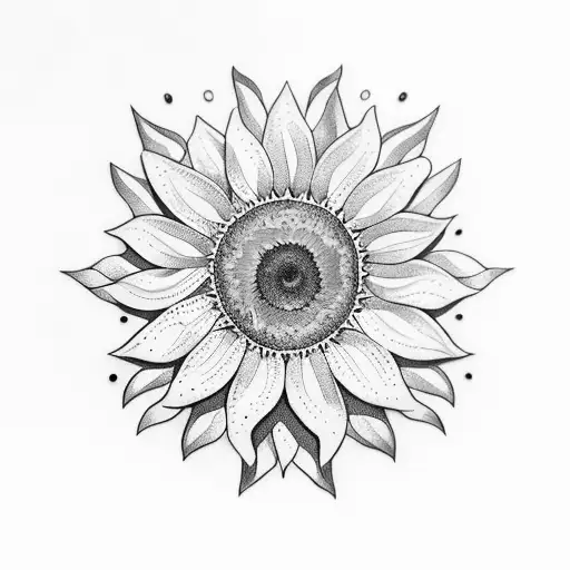 Sunflower With Greek Flag