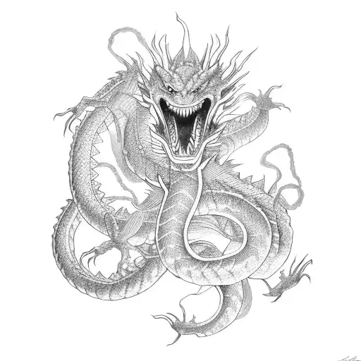 Dragon Shenron Stretched Out Long