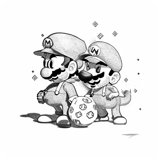 Mario Bros Besando A Goky