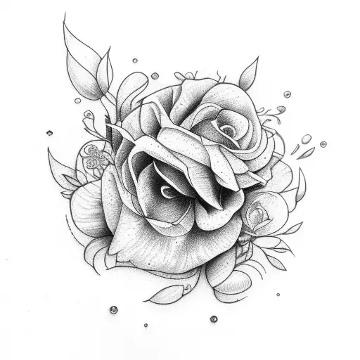 Finelined Floral Thigh Piece For A Woman