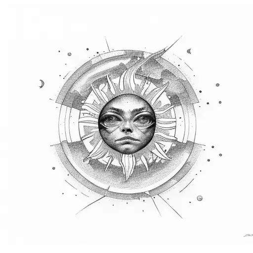 Strong Sun Over Sea Highlight On Letters Iris