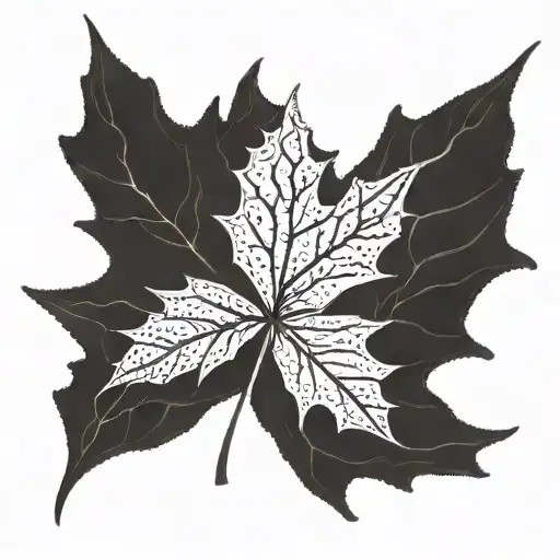 Maple Leaf And Waves
