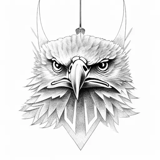 Eagle Holding A Sword