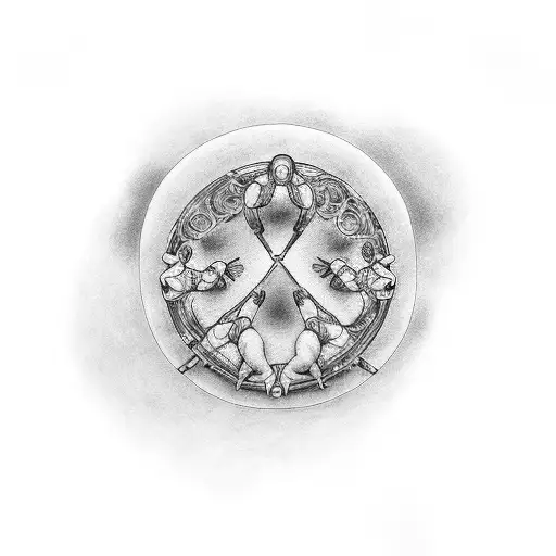 A Family Portrait With Each Member Represented By A Different Jazz Instrument