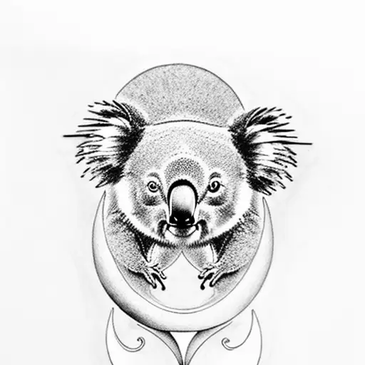 Koala And Crescent Moon