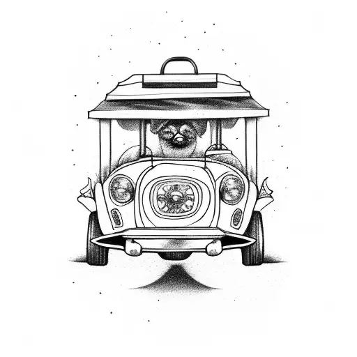 Golf Cart With Pug