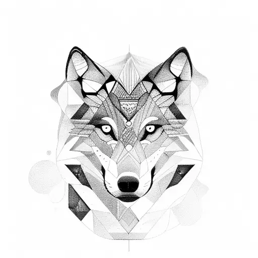 A Wolf Silhouette Formed By Lines Of Code