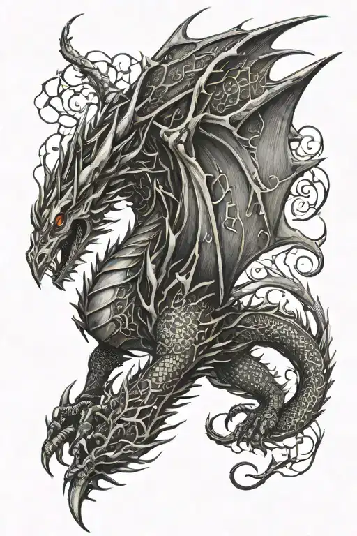 Full Dragon With Thorns Wrapping