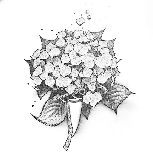 Hydrangea And A Book And A Newspaper And A Whiskey Glass