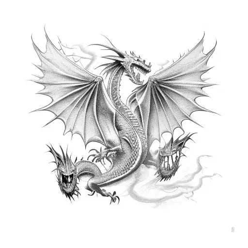 Dragon Tattoo Whose Mouth Is On Side Arm And Sholder And Wings And Body Is On Chest