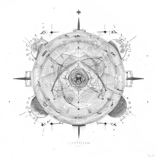 A Celestial Map With A Dog Constellation