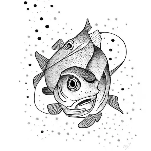 Pisces Fish With Stars