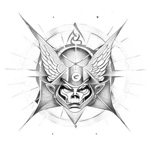 Zodiac Sign Gemini Between The Wing Of An Angel And A Devil