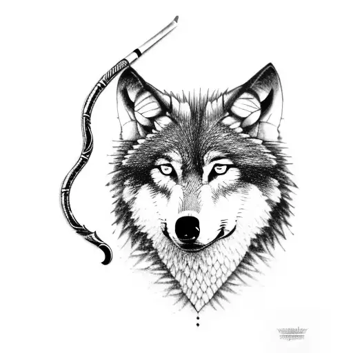 Wolf Smoking A Tabacco Pipe