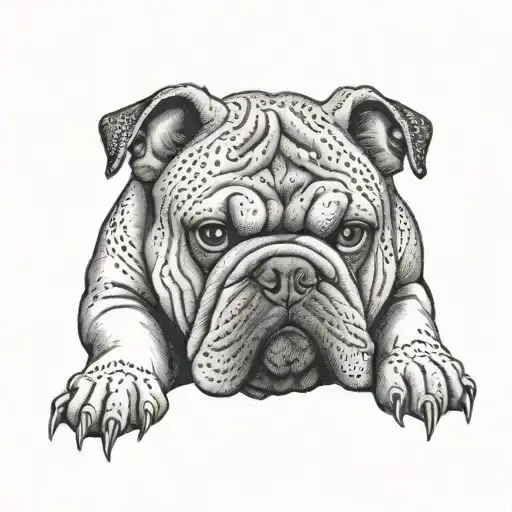 Tribal Aussie Bulldog Black